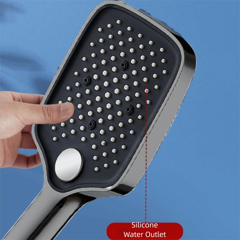 Rectangular Large Panel Pressurized Shower Head 3 Mode Rain Shower Set Barber Shop
