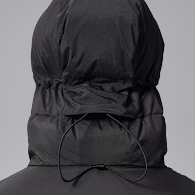 Men's Jordan Flight Down Jackets Men's Black/Black/Black Hooded (Non-detachable) Moderate