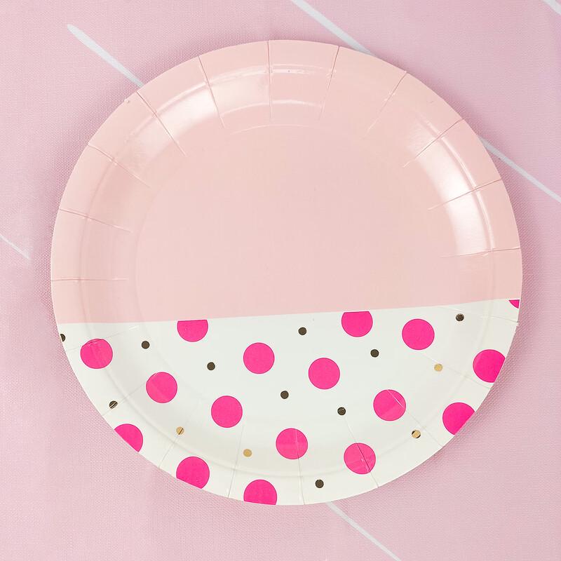OIMG Hot-Stamped Paper Party Plates