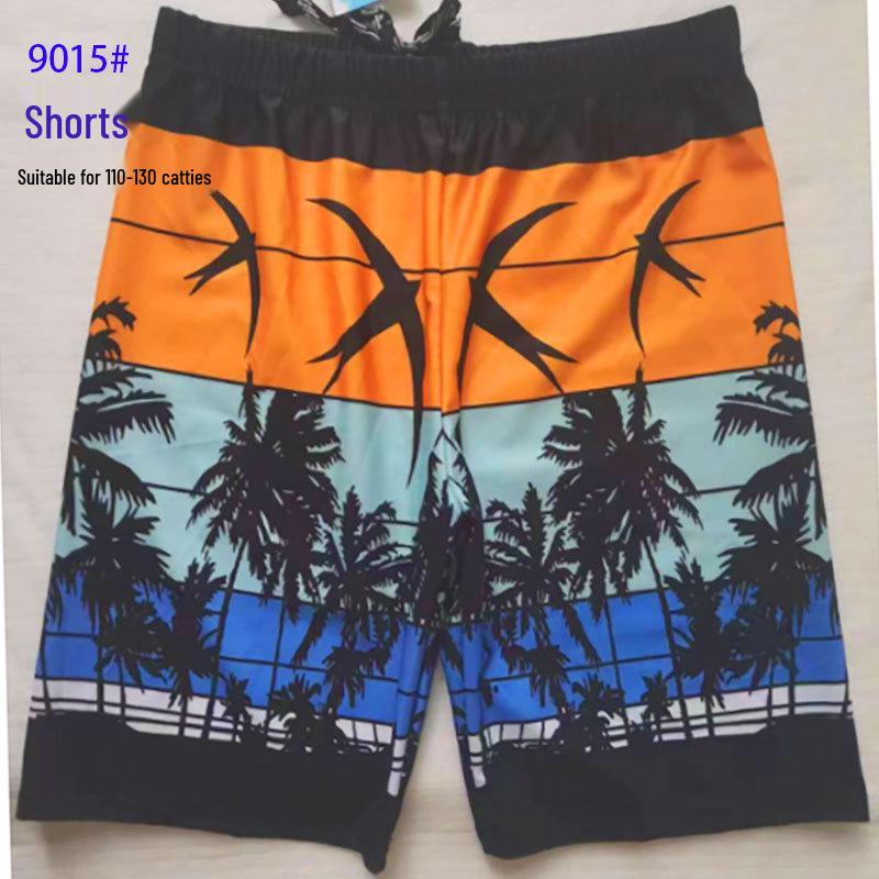 Men's Quick-Dry Waterproof Printed Swim Trunks Boxer Briefs