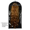 Hair Extensions Storage Bag With Metal Hanger Durable Carrier Case Zipper Design