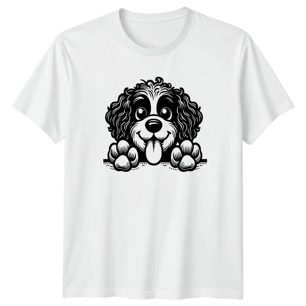 Playful Spaniel Dog Animals Unisexs TShirt Unisexs Tee Graphic Unisex Top S