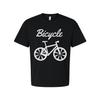 Unisex Fahrrad Grafik T-Shirt mit Schriftzug und großer Fahrrad Illustration C