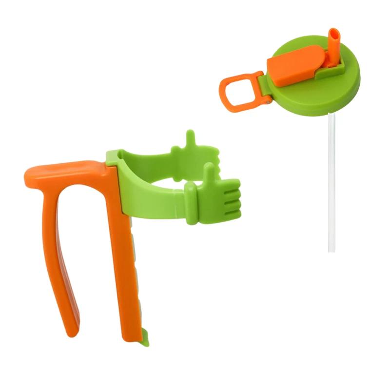 

Брызгозащищенный держатель для банки с газировкой с крышкой, портативный, с крышкой для соломинки и ручкой для баночных напитков и пива, подходит для стандартных банок с газировкой 12 унций with no Cup lid оранжевый