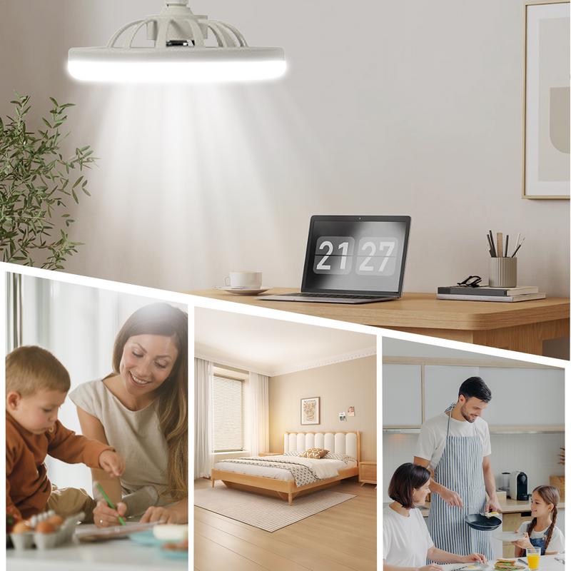 LED Ceiling Fan Screw In Small Socket Ceiling Fan Bedroom Fan Lamp Adjustable Fan Lights Ceiling Fixtures Ceiling Fan for Kids