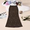 60304 Nazada Mermaid Skirt Womens Ins Gold Thread Stretch Bodycon Mid-Length