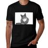 Grey And White Cat Tshirt T Shirt Unisex Designer T Shirt Unisex Cotton Tshirt