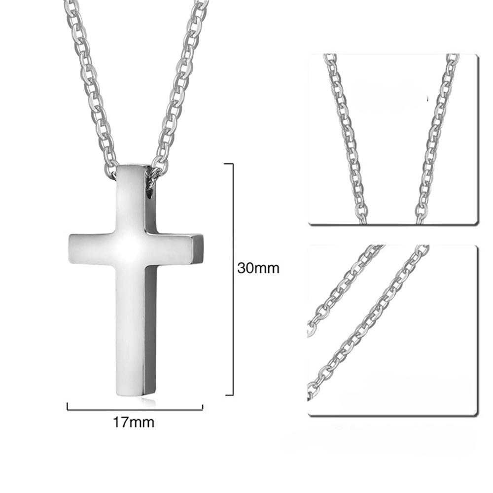 

Fashion Tiny Cross Necklace For Women Female Gold Color Stainless Steel Small Cross Pendant Religious Jewelry Gift 45cm