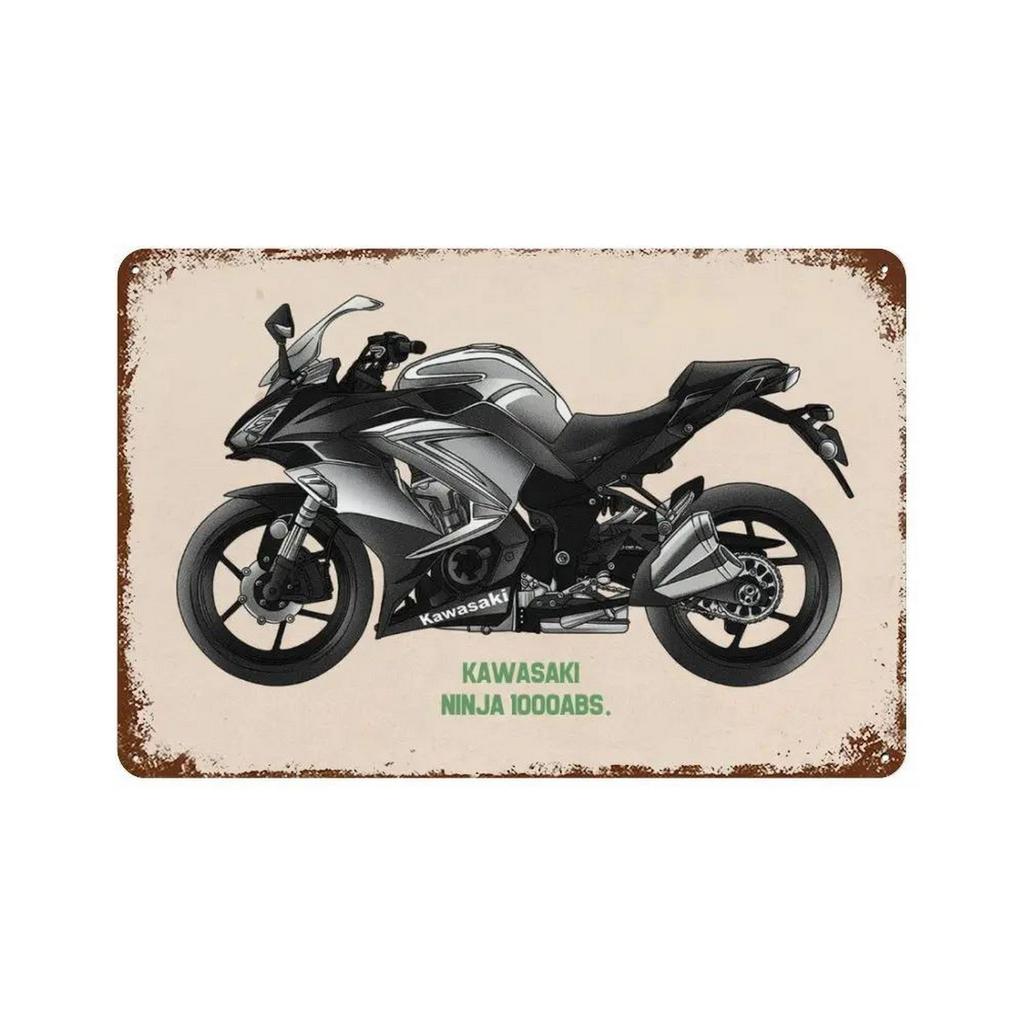 Metal Tin Signs Plaque Cool Motorcycle Wall Decoration Vintage Iron Painting Art Posters for Man Cave Home Cafe Garage Club Bar