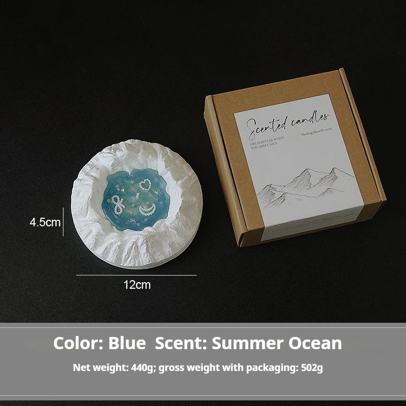 Ocean Glacier Shape Scented Candles Handmade Birthday Gifts Creative Tabletop Ornaments Aromatherapy