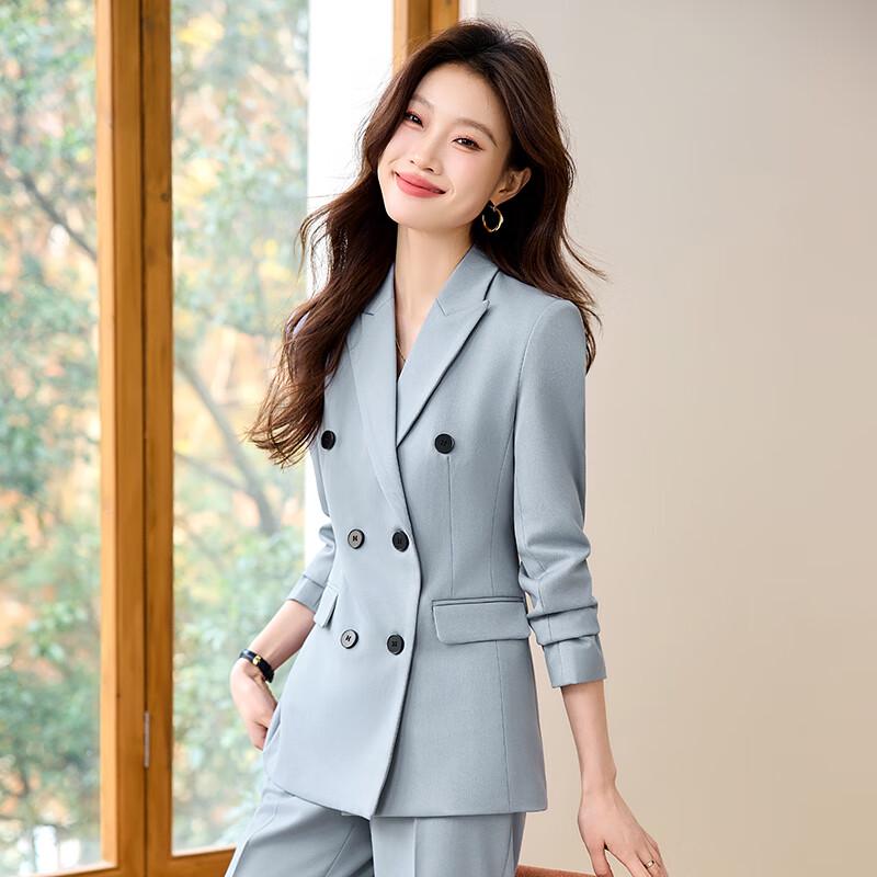 Women's Double-Breasted Professional Suit Set