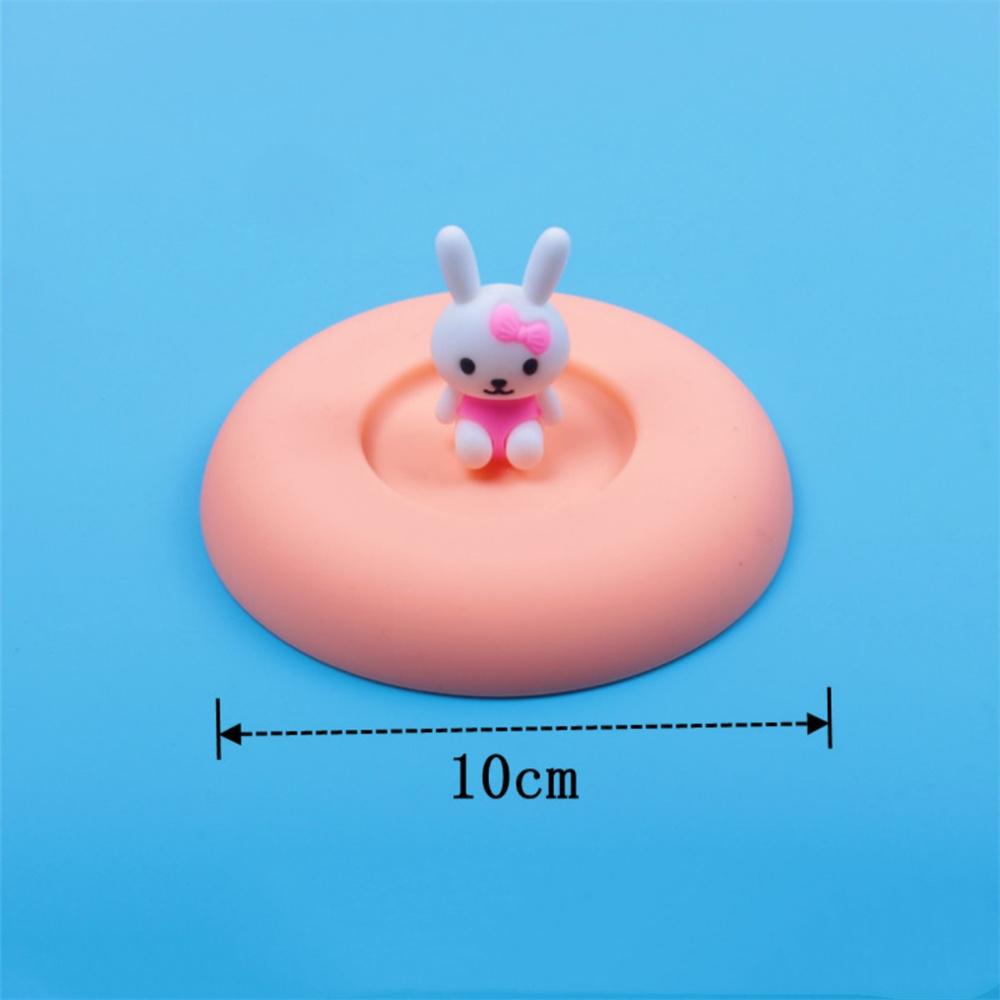 Cup Cover Non-toxic Silicone Round Universal Water Cup Lid Anti-dust Coffee Mug Sealed Cap With Spoon Holder Heat-Resistant Lid