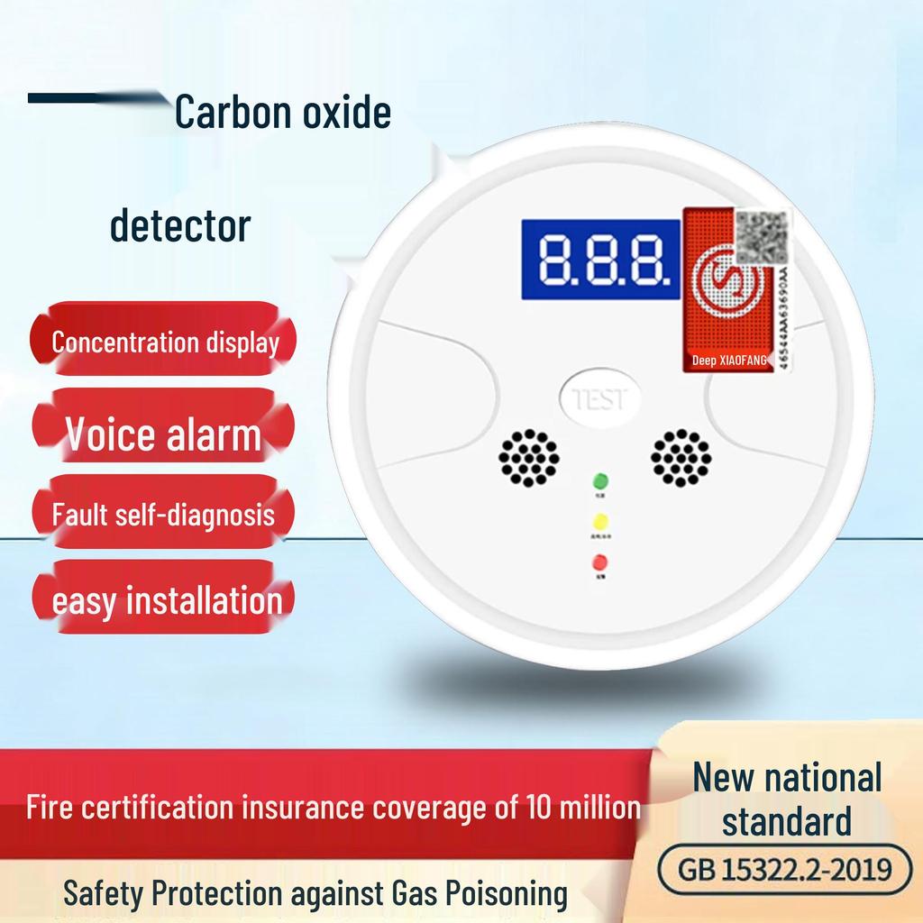 Battery-Powered Indoor Carbon Monoxide and Gas Detector