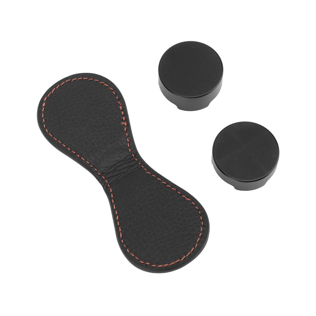 Magnetic Pocket Billiard Chalk Holder Leather Chalk Clip Billiard Pool Cue Snooker Accessory Black