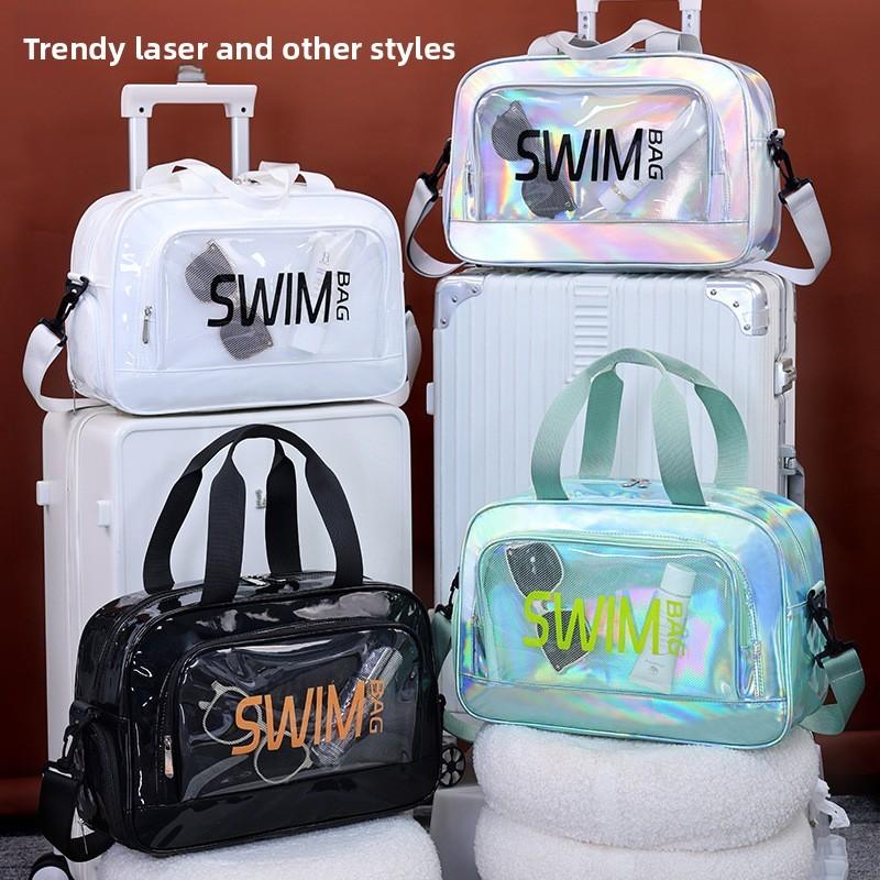 Borsa da Nuoto in PVC Impermeabile Grande Capacità Organizer da Viaggio per Uso in Piscina e in Spiaggia