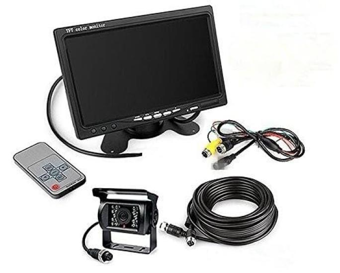 

ЖК-монитор и камера заднего вида с ночным видением, совместимые с питанием 12 В и 24 В, полностью подходят, большая автоматическая яркость, прямое питание, 7-дюймовая камера, принадлежности, комплект,