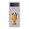 Transparent Phone Case For Samsung Galaxy Z Flip 3 4 5 6 7 Hard Folding PC Z Flip3 Flip4 Cover Soccer Heartbeat