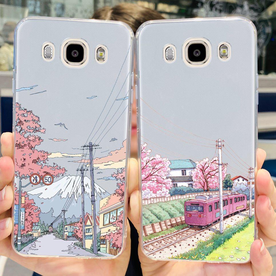 For Samsung Galaxy J5 2016 J7 2016 Phone Case Smiling Astronaut Painting Clear Housing On Samsung J7 2016 J 5 7 Galaxy Bumper