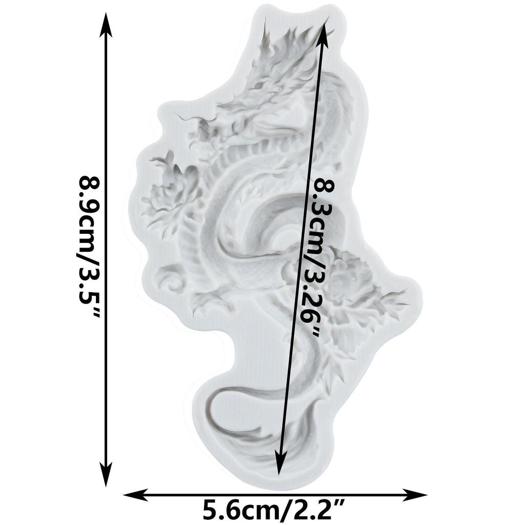 Dragon Silicone Molds Chinese Zodiac Dragon Fondant Mold Cake Decorating Tools Cupcake Topper Candy Chocolate Gumpaste Mold