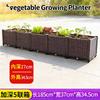 Large Deep 5-Cell Planter Box 185x37x34 Cm Outdoor Vegetable Garden Bed Thick Plastic Raised Container for Balcony Patio