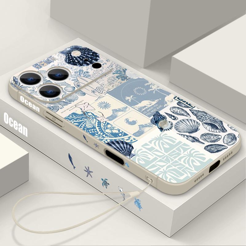 Colorful Fish Pattern Lanyard Phone Case For iPhone 17 Pro Max 17e 16 15 14 13 Pro Max 17 Pro 16e 11 Shockproof Soft TPU Cover