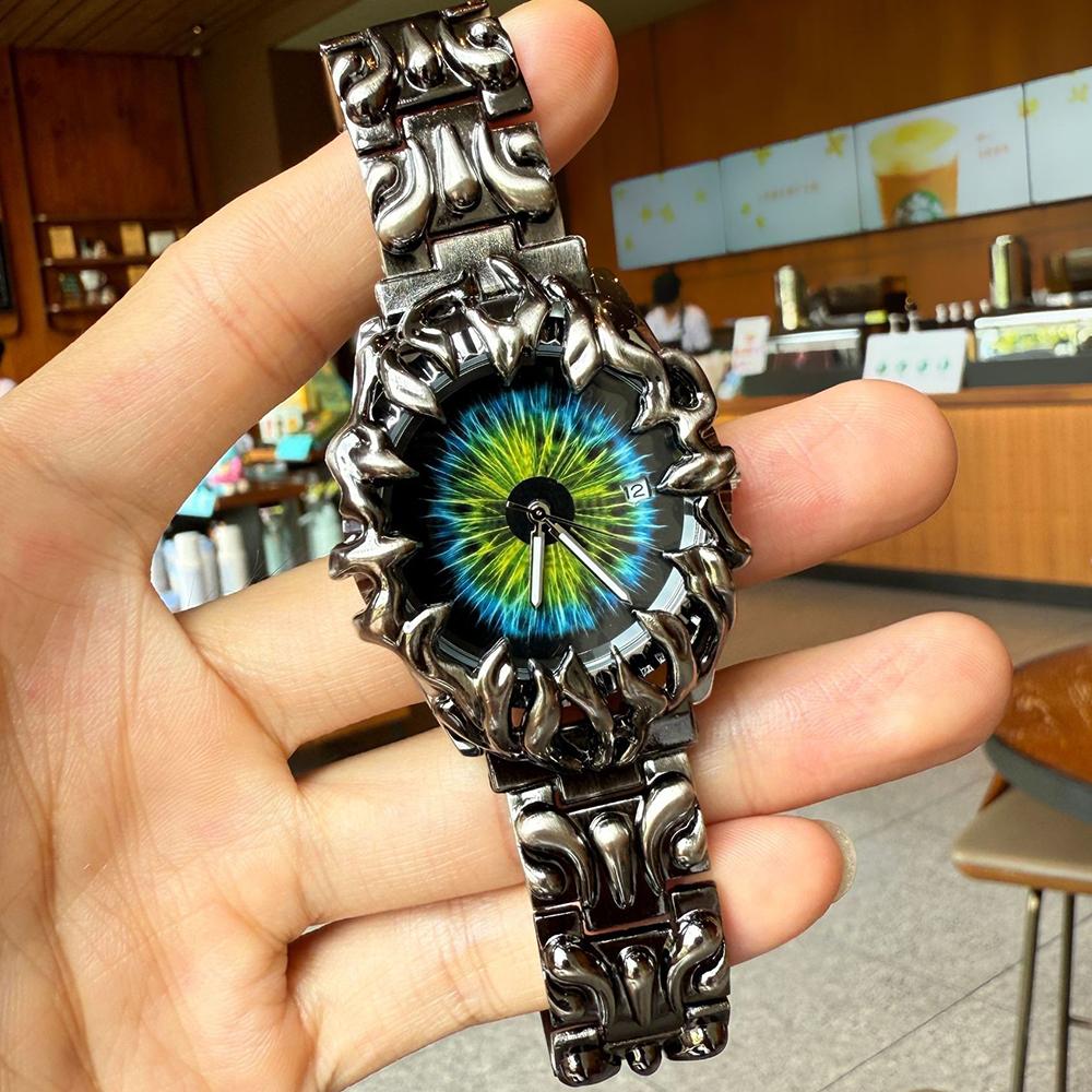 Hot Sell Black Scale Dial Quartz Watch Men's Antique Alabaster Y2K Demon Claw Luminous Medieval Unique AAA Creative Men Watch