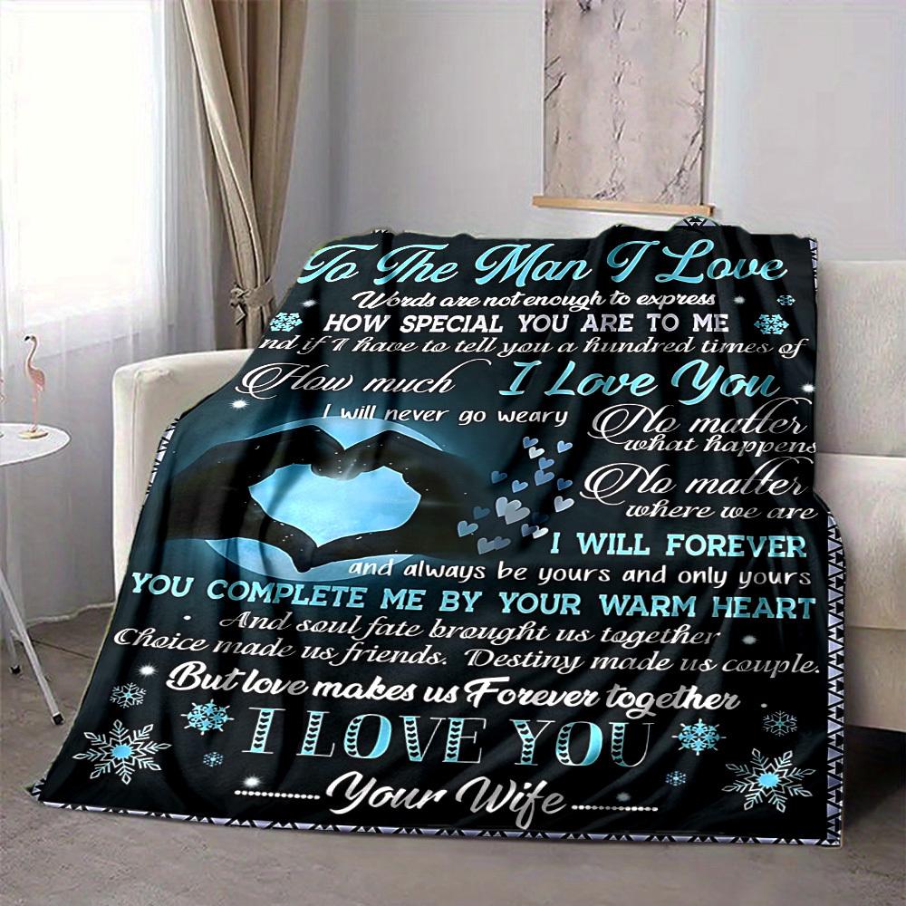 1PC Love Declaration, Romantic Gift Print Blanket, Soft Throw Blanket - Warm & Cozy for Couch, Bed, Office, and Travel Yy250912218