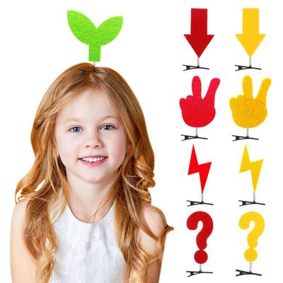 Hair Clip Funny Flower Arrow Mark Spring Design Symbol Logo Hair Pin Funny Performance Headdress Hair Accessories