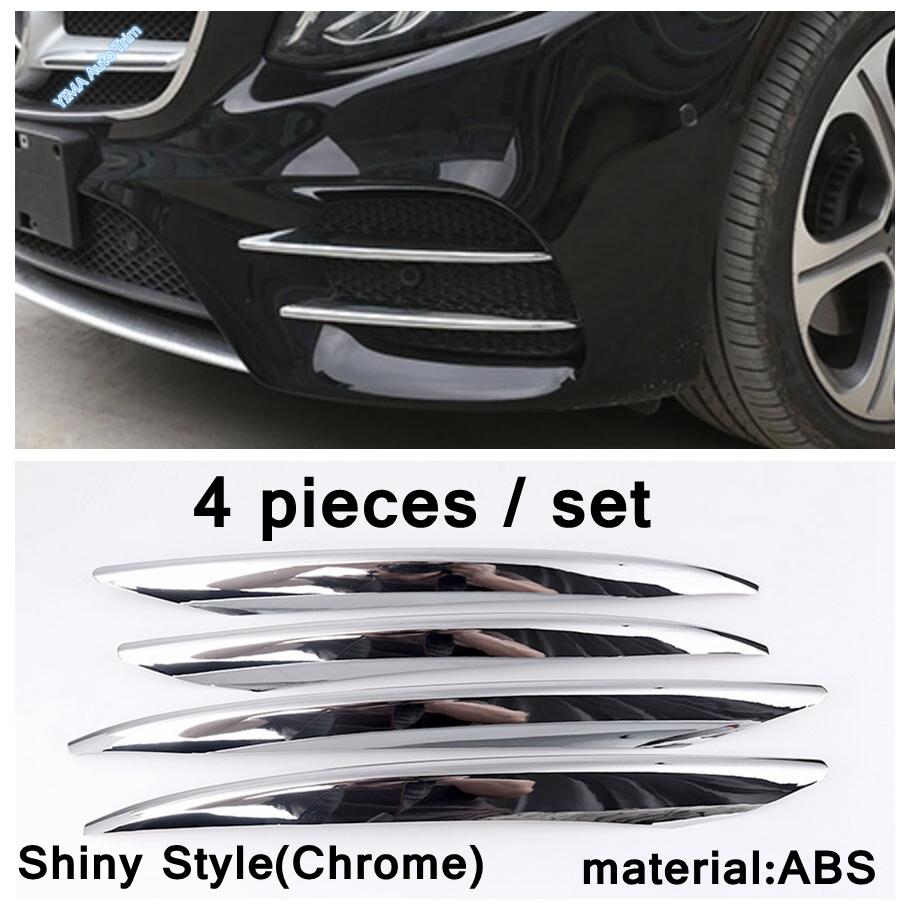 For Mercedes Benz E Class W213 Sport E260 E300 2016 2017 2018 Car Accessories Front Fog Lamp Strips Trim Cover Carbon Fiber