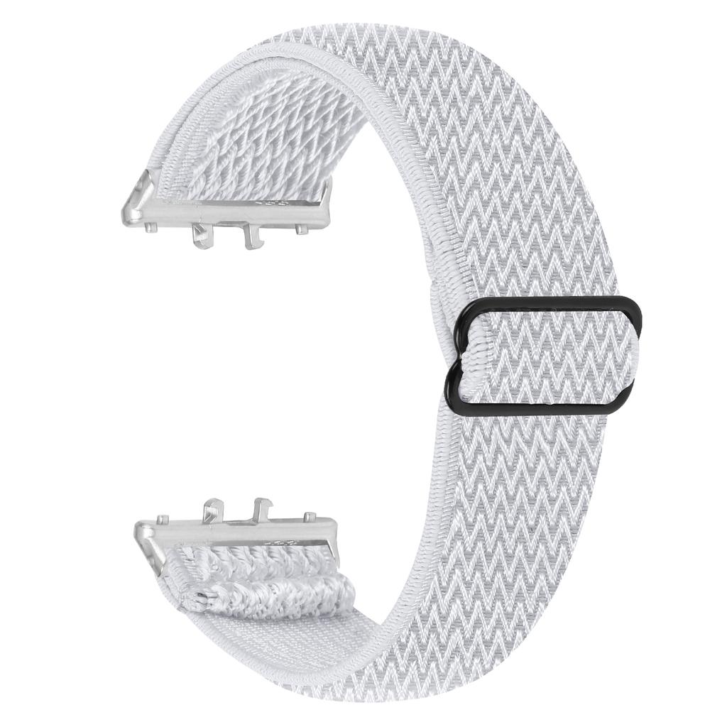 For Honor Watch X5 Watch Band Wave Pattern Nylon Woven Strap with Silver Connector