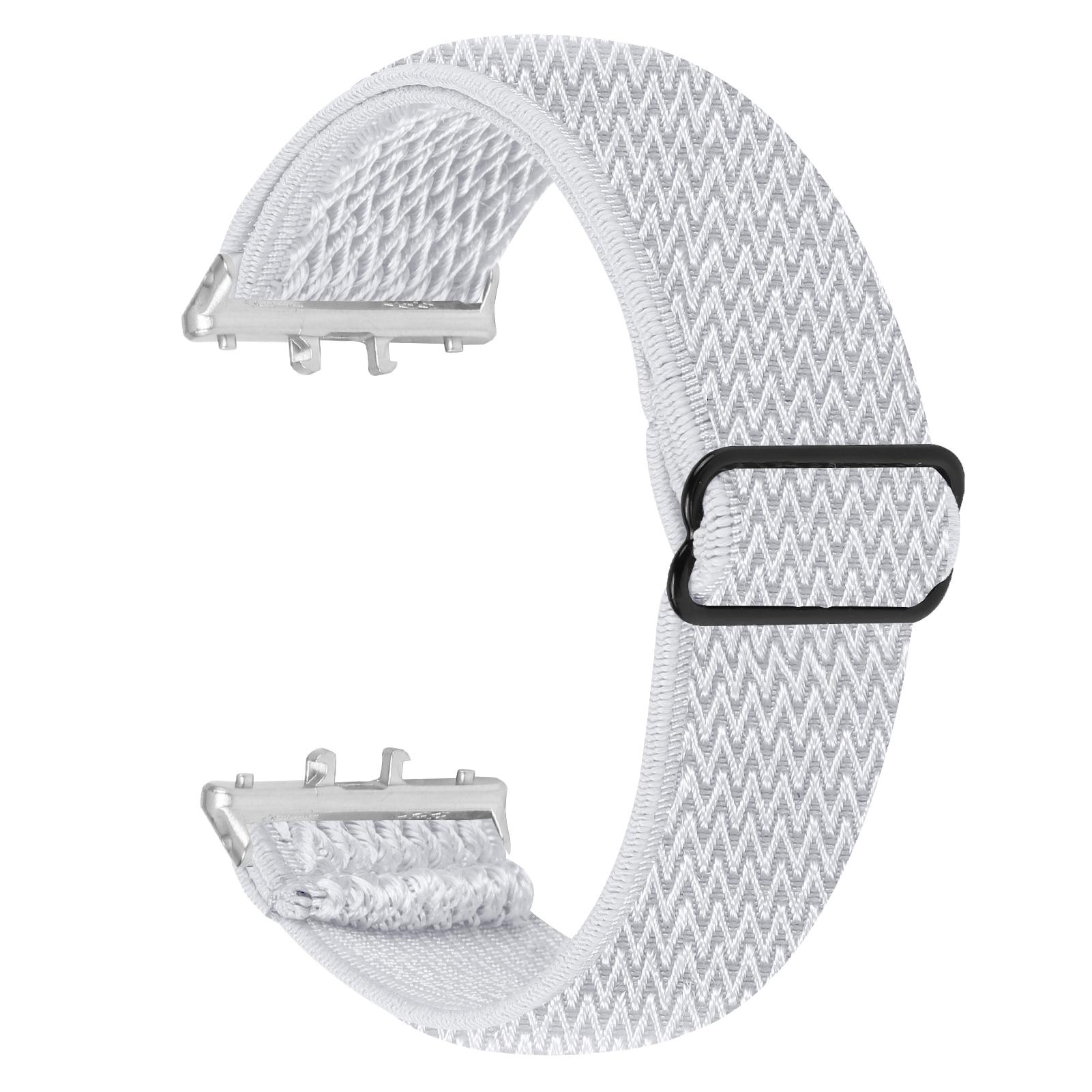 For Honor Watch X5 Watch Band Wave Pattern Nylon Woven Strap with Silver Connector
