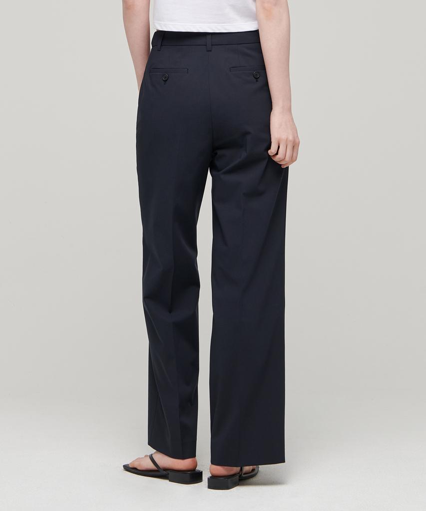 MUSINSA STANDARD WOMAN [Cooltandard] Women'S Wide Hidden Banding Slacks [Navy]