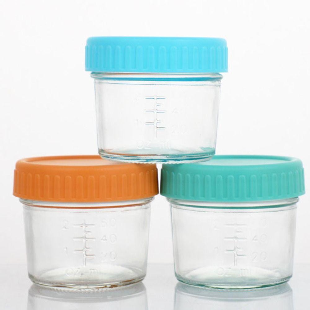 6pcs Reusable Dipping Sauce Cup Glass Salad Dressing Container Multipurpose Baby Food Jar  Jam