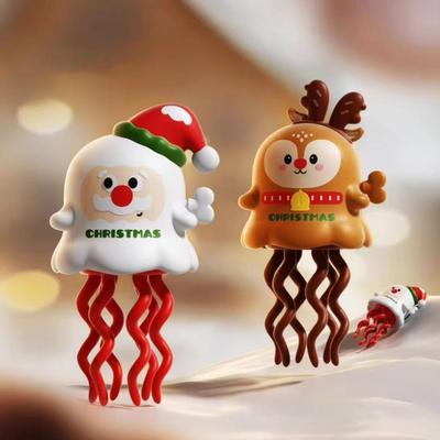 Electric Dancing Octopus Toy Smart Obstacle Avoidance Santa Claus Elk Ghost Pumpkin Octopus Toy Toddlers Boys Girls Crawling Cartoon Octopus Toy