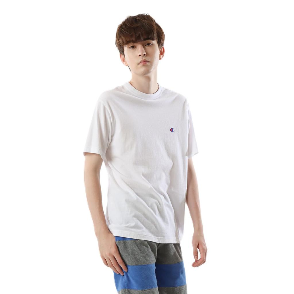 Champion short classic Cotton logo short sleeve 5L T-shirt, sleeve, 100% cotton, USA, one-point embroidery, T-shirt, basic, C3-P300Z/C3-X352L, men's,