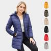 Women's Waterproof Cotton Loose Jacket, Autumn Winter Long Sleeve Parka Warm Cotton Coat, Detachable Hood, Multiple Colors Available