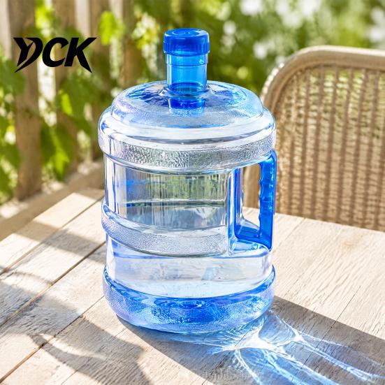 Water Storage for Emergencies Reusable Jug with Easy Grip Handle, Clear PET Refillable Household Liquid Bottle, Portable Container Home Office
