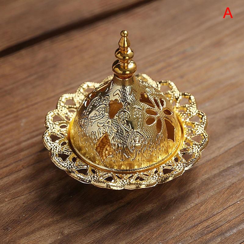 1PC kadidelnice dutá Golden Tower Oil Burner Arab Style Držák kadidelnice pro domácnost