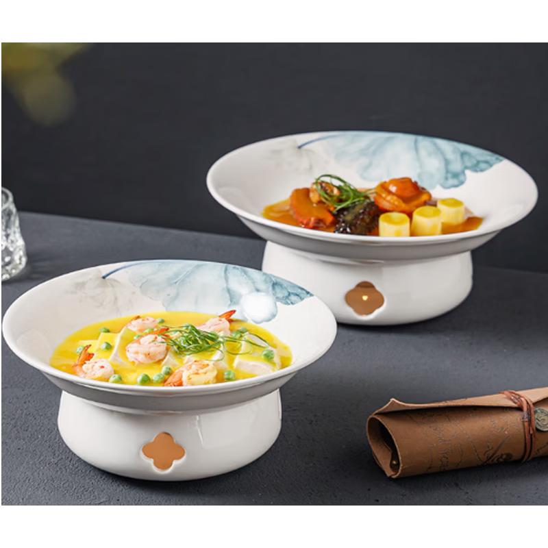 Shengjia 10-inch Ceramic Candle Heated Warming Plate