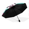 1PC Rock n' Roll Umbrella Portable Folding Umbrella Iron Frame Hole Bone Structure Outdoor Home Umbrella A16