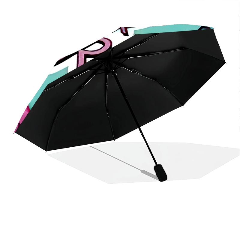 1PC Rock n' Roll Umbrella Portable Folding Umbrella Iron Frame Hole Bone Structure Outdoor Home Umbrella A16