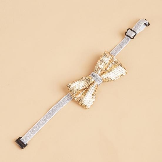 Yousheng Pet Sequins Bowknot Collar Adjustable Lightweight Sweet Cute Cat Small Medium Dog Puppy Necklace Pet Supplies