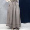 Johnature Fuste Broderie Vintage In Toamna Cravata Taie Elastica Femei Fuste