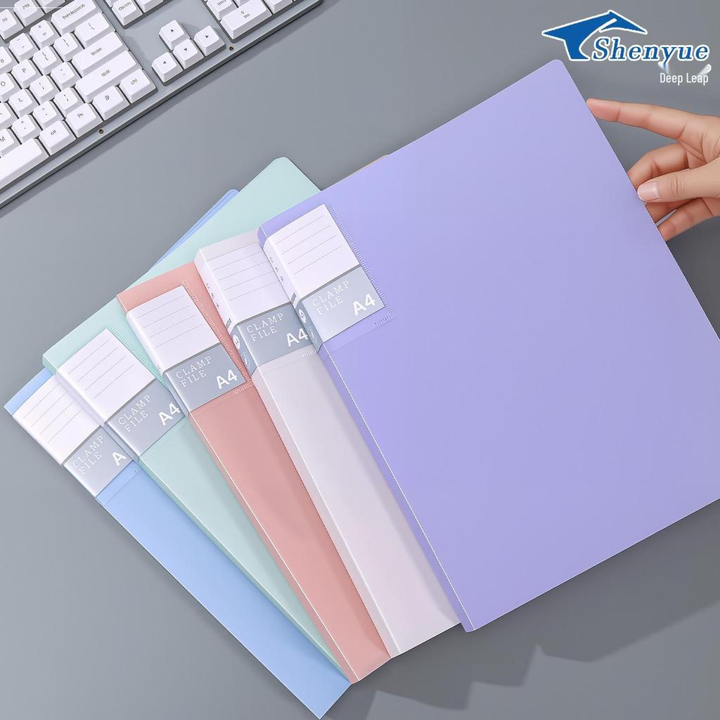 Morandi A4 Student Folder: Loose-leaf Paper Holder, Double Clip Organizer, Single Clip, Roll Holder