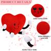 Syhood 4 Pcs Heart Stuffed Plush for Valentine's Day Gifts Plush Love Pillow Cushion Toys Red Heart Stuffed Figure Toys for Boys Girls Classroom