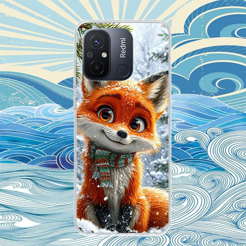 Animal Fox Phone Case For Xiaomi Redmi 13 13C 14C 12 12C 10 10A 10C 9 9A 9C 9T 8 8A 7 7A 6 Pro 6A K70 K60 K40 K20 S2