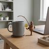 Tea Bag Organizer for Mug Fishing Friends Holder, Cute Resin Teabag String Keeper, Whimsical Animal Garden Decor Decor, Fun Kitchen Counter Accessory,