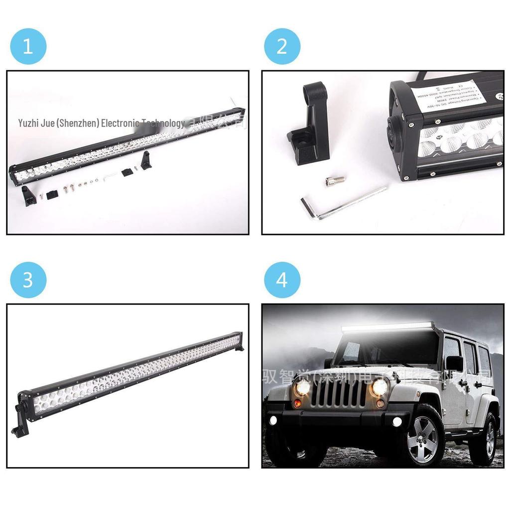 Off-Road Vehicle LED Light Bar: Spot/Flood Beam Roof Spotlight Set for Truck Headlight Modification
