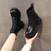 Short Boots for Women 2025 New Style British Fashion Layer Cowhide Autumn and Winter Boots Thick Soled Early Autumn Short Boots