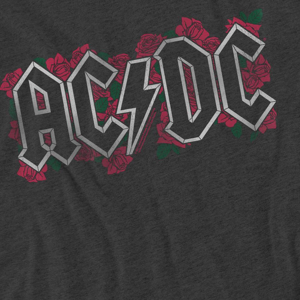 AC/DC Unisex Adult Roses Logo T-Shirt